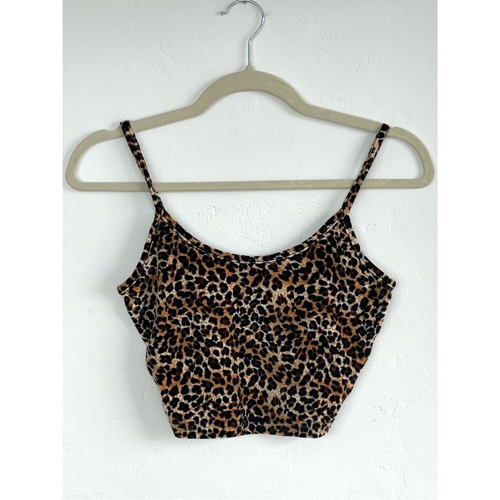 Leopard Print Velvet Crop Top